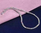 28 Ct Sapphire Multicolor Lab Created 18  Tennis Necklace 14k White Gold Plated
