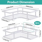 Corner Shower Caddy 2pcs Adhesive Shower Shelves Corner Organizer Rustproof S   