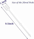 Floral Picks  50 Pack 9 5 Inch Flower Card Holder Picture Pick Plastic Straight 