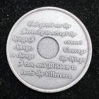 1 2 Oz Silver  999 Medal-  Serenity Prayer Aa Token Recovery Coin - 10 Years X