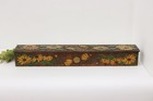 Folk Art Antique Burnt Wood Pyrography Keepsake Box  Daisies  59720