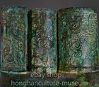 14  Old Chinese Zhan Han Dynasty Bronze Ware Inscription Bull Oxen Zun Statue