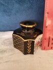 Vintage Arnart Porcelain Inkwell Dark Blue W  Gold  7924 Japan
