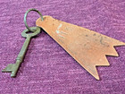 Vintage Queens Hotel Leeds Hotel Key   Fob  113 Skeleton Key England Rare