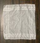 Vintage Men s Set Of 4 Hankie White Handkerchief Napkin Cotton Pocket