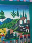 South American Andes Ecuador Painting Folk Art Wood Tray