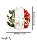 Enamel Gold Colored Mexico Flag Lapel Pin