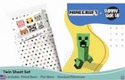 Minecraft Creeper   Animals Twin Sheet Set - 3 Piece Kids Bedding  Soft
