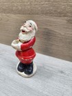1940s-50s Santa Candle Holder Ceramic Chalkware Vintage Christmas Decoration 4  