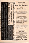 Boyer Eau De Carmes London Tonic Sedative Restorative   Victorian Trade Card