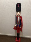    large 42  Wooden Nutcracker Soldier     Red gold     Christmas Holiday Decor   