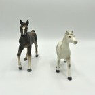 Vintage Ceramic Porcelain Horses Figurines Brown 2212 4 5      White 1211 3 75   