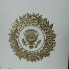 2009 White House Christmas Card Presidential Seal Seasons Greetings Obama