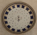19th Century Antique Chinese Porcelain Blue And White   Gold Dish Saucer 