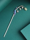 Lily Of The Orchid Flower Ancient Sstyle Hairpin Sterling Silver Step-shaking 