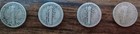 Four Silver Mercury Dimes -   1 59  Shipping      Priced At Melt Value
