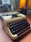 Olympia Sm3 Rare Cream Typewriter  case   Serviced  New Platen  