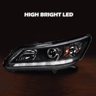 Driver Side Left Headlight Assembly For 2013 2015 Honda Accord Sedan 4 Door
