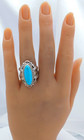 Gorgeous New Carolyn Pollack Sterling Silver Turquoise Ring Size 8