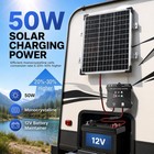 Solar Battery Trickle Charger 50w 12v Solar Panel Maintainer For Car Boat Rv