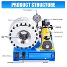 Hydraulic Hose Crimper Pipe Clamping Machine With 8 Sets Dies 10mm-31mm 5600kn
