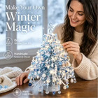 Handmade Diy Beaded Christmas Tree Making Kit Mini Crystal Bead Christmas Tree 