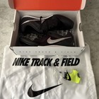 Nike Zoom Rival Sprint Track Spike Shoes Black White Unisex Men 8  women 9 5