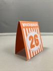 Whataburger Individual Glossy Restaurant Table Tent Number - 26 Single Card Only