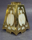 Brass Slag Glass Lamp Shade - 2 Available Antique Handel B h Arts   Crafts Era