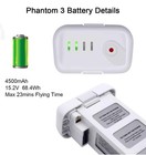 Dji Phantom 3 Battery 4500mah Replacement   Original Charger Included A14-057n1a