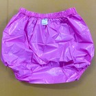 Purple Pvc Plastic Pants Adult Diaper Incontinence Underwear Night Bedridden