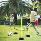 Best 4ft Agility Poles Set Detachable Speed Training Soccer Slalom Sticks With
