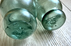 Vintage Japanese Fishing Float Rolling Pins Style Hand Blown Bubble Filled Glass
