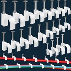 400 Pcs Nail In Cable Clips 4 6 8 10mm Ethernet Wire Wall Clips Cat6 Rg6