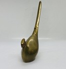 Vintage 1970s Golden Peasant Bird Brass Paperweight 8    Abstract Art Decor 21