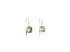 Antique 19thc Emeralds   10kt Gold Earrings  Ancient Christian Sumer Immortality