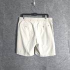 Peter Millar Men Performance Golf Shorts Beige Flat Front Sz 32 Polyester Casual