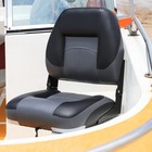 Northcaptain Deluxe Charcoal black Low Back Folding Boat Seat  2 Seats
