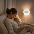 Modern Wall Sconce Indoor Wall Light Fixture Half Moon Metal Wall Lamp White For