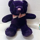 Dan Dee Collector   s Choice 12    Purple Teddy Bear Plush Pink Bow Stuffed Animal