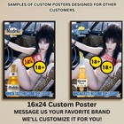 Sexy Pinup Girl Custom Alcohol Poster Any Beer Whiskey Tequila Vodka Brand   407