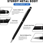 Stylus Pens For Touch Screens  2 In 1 Stylus Pen   Black Ink Ballpoint Pens 15pk