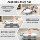 Collapsible Baby Bathtub For Newborn  Foldable Baby Bath Tub With Thermometer   