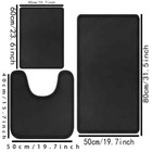 3 Pcs Bathroom Rug Memory Foam Bath Mat Set Small Large And Contour Bath Mat Rug