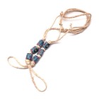 Vintage 1980s Handcrafted Set Of 2 Barefoot Sandals Hemp And Polymer Clay