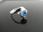 Blue Evil Eye Sterling Silver 925 Taxco Mexico Ring Size 6 5-7  Sizes New