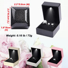 Led Engagement Ring Box Square  Wedding Proposal Jewelry Gift With Light