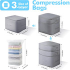 Comforter Storage Bag-ultra Space Saving Large Self Compression Organizer For Co