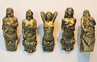 5 Figurehead Nautical Marine Statues Golden Painted Busts Pirate Sailor Boat Sea