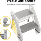 Foldable 2-step Stool For Kids - Lightweight anti-slip  Steel Material -toddler 